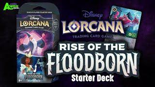 What's in the Amethyst/Steel Rise of the Floodborn Lorcana Starter Deck?!