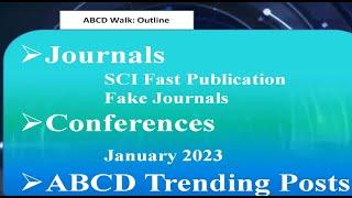 ABCD Index Walk | Fast SCI Publication Journals | Conferences in 2023 | Research Trending News