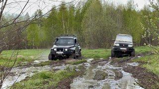 ТагАЗ Tager куча УАЗов и один Pajero. Легкий offroad ко Дню Рождения одноклубника. Часть 1