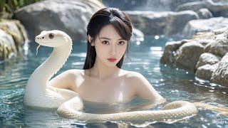 The man keeps a white snake as a pet, who transforms into a stunning beauty and wants to marry him.