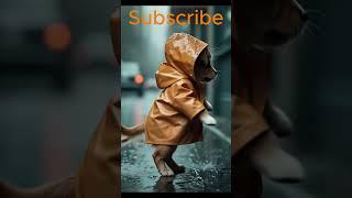 The puppy is dancing while standing still in the rain  | #cute #dogapparel #dogclothes #dogshorts