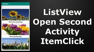 Android Studio ListView Opening Second Activity OnItemClickListener