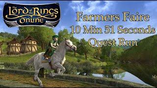 LOTRO Farmers Faire 10 Min 51 Sec Fast 10 Quest Route