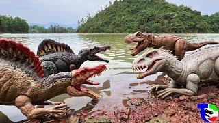 SPINOSAURUS VS INDOMINUS VS T-REX Jurassic World| Movie for Families| TCF CREATOR