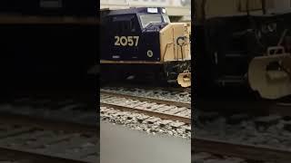 CSX P&LE Heritage Unit switching in Penn Station on New Jersey Transit locomotive facility track