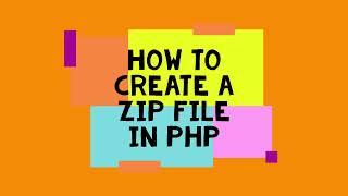 How to create a zip file in php