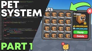 How To Make A PET SYSTEM Roblox Studio - PART 1