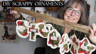 How to Make Adorable Scrappy Christmas Ornaments with Fabric Scraps and Felt