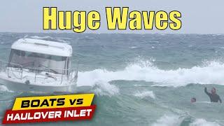 Huge Waves Send Man Off Boat! | Boats vs Haulover Inlet