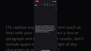Create meeting minutes using Microsoft Word template on an iPhone