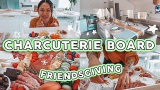 MY FIRST HOME VLOG #6   MAKING A CHARCUTERIE BOARD + HOSTING FRIENDSGIVING / Thanksgiving  