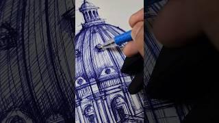 Architectural Sketching in Ballpoint Pen! ️ #architecture #architectureillustration
