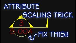 AutoCAD Dynamic Block - Attribute Scaling Trick