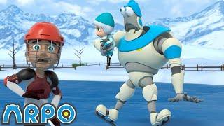 Ice Skating CHAOS!!! | 1+ Hours of ARPO | Moonbug No Dialogue Comedy Cartoons for Kids