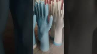 examination gloves mould glaze and unglaze#rubber #handcare #machine