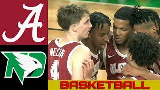 #6 ALABAMA vs NORTH DAKOTA Basketball Game Last 20 Minutes Highlights 2024