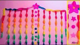 DIY Rainbow Flower Backdrop | Party Decoration Ideas | Crepe Paper Garland Decorations