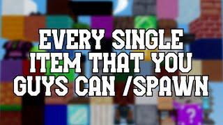 Every Single Item With /spawn Command | Roblox Bedwars