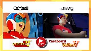 ORIGINAL VOLTES V Versus CARDBOARD VOLTES V (PARODY) | Tropang Mondie