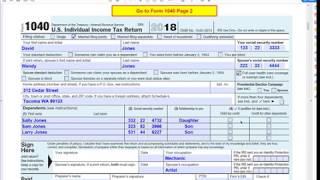 How to fill out IRS form 1040 for 2018