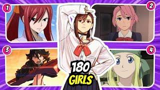 GUESS THE ANIME BY 4 ANIME GIRLS  | Super Easy - Hard | 180 Anime Girls