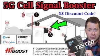  Get Better Signal Indoors!  5G Cellular Signal Booster - Tested -  HiBoost 4k Mate Review