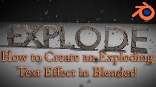 Blender Tutorial Exploding Text Effect