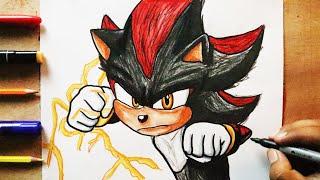 COMO DIBUJAR a SHADOW de SONIC 3 Drawing Shadow Sonic Movie 3