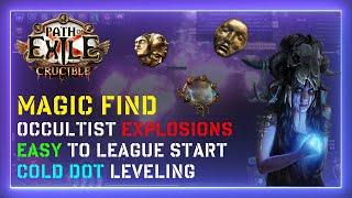 PoE 3.21 LEAGUE STARTER Death Aura Occultist MAGIC FIND build GUIDE! Path of Exile - Crucible league