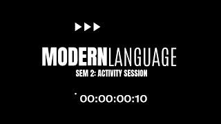 Modern Language - Sem 2: Activity Session | BAtv | ST MARY'S COLLEGE