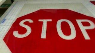 Stop sign production