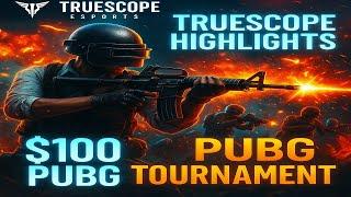 TrueScope Esports | PUBG Mobile Tournament Highlights | $100 Prize | Epic Finishes & MVP