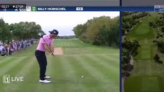 Billy horschel wears hat backwards. Texas open.