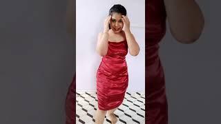 Backless Satin Dress ...Full Tutorial is on my second Youtube Channel ️ Cutting and stitching