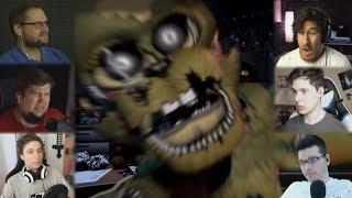 "Реакции Летсплейщиков" на Скример Эфтона из FNAF 7