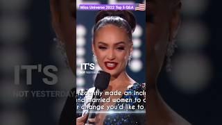 Miss Universe 2022 R'BONNY Gabriel 's Top 5 Answer