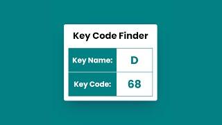 How to Detect Any Key's Code of the Keyboard   #javascriptprojects