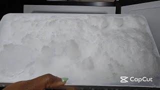 BOTTOM TRAY FINISHING HUMIDIFIER FROST & CARBONATED HUMIDIFIER FROST MIX & CLEANING #iceeating #asmr