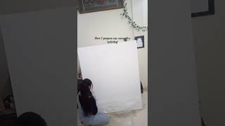 how I prepare my Canvas for painting || #canvas #painting #youtubeshorts #shorts #commission #art