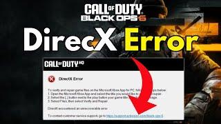 How To Fix Call of Duty Black Ops 6 DirectX Error - Full Guide (2024)