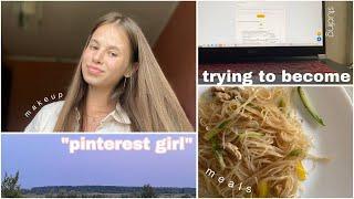 trying pinterest girl routine ~ стала pinterest girl на 1 день ~ yoga, english, walking,  skin care