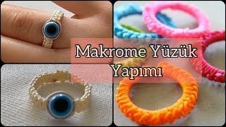 MAKROME YÜZÜK YAPIMI | Makrome Nazar Boncuklu Yüzük Yapımı