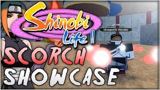 INSANE BURN DMG COMBOS | SCORCH ELEMENTAL KEKKEI GENKAI SHOWCASE |Roblox Shinobi Life 2 RPG Gameplay