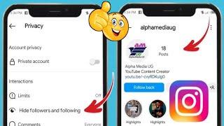 Как скрыть подписку в Instagram / список подписчиков (новые настройки)