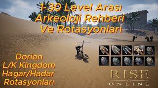 Arkeoloji Rehberi 1-30 Level Arası Tüm Rotasyonlar / Rise Online Meslekleri Kasıyoruz