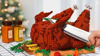 My DREAM Christmas Dinner LEGO Roasted Chicken Recipe  LEGO Food Challenge ASMR