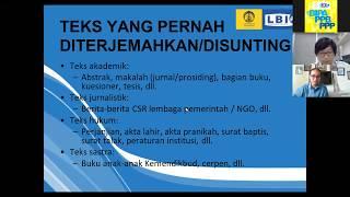 [Tayangan Ulang Webinar] Menjadi Penerjemah Bakat Terpendam atau Jam Terbang?