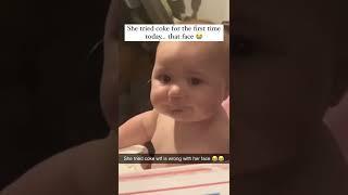 THIS BABY TRIED COKE FOR THE FIRST TIME #shorts ||NUCLEUS VIDEOS