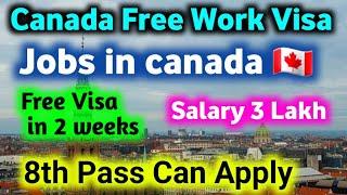 Canada work visa in 2 weeks | Free visa Food Flight Accommodation 