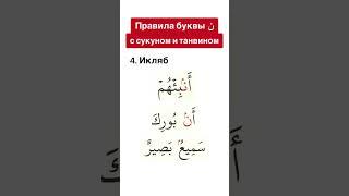 Правила буквы (ن). Икляб